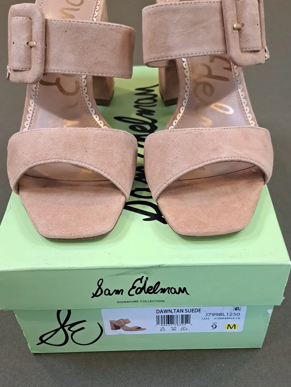 Sam Edelman Signature Collection Dawn Sandal - Color: Tan Suede - Size: 9